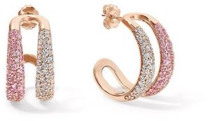 Rosa V Gemstone Hoop Earrings