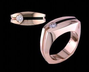Rose Gold Round Diamond Engagement Ring