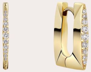 Yellow Gold Hinged Hoop Earrings