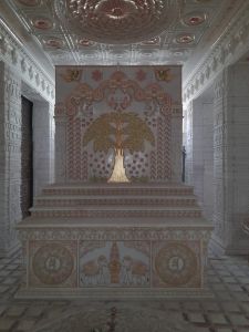 Carved Jain Marble Vedi