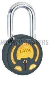 Lava Active Black Round Double Locking Security Padlock