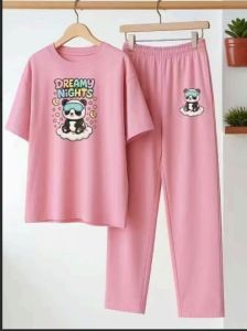 Ladies T Shirt and Lower Nightwear Set