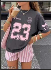 Printed Oversized T Shirt