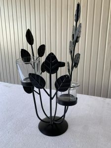 Black Iron Tea Light Candle Holder