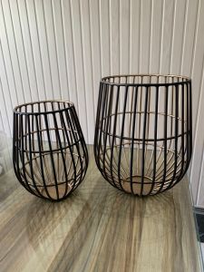Black Metal Wire Tealight Candle Holder
