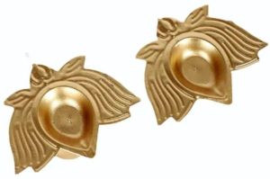 Decorative Golden Metal Lotus Dia Set