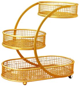 Three Tier Metal Wire Fruit Basket