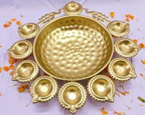 Gold Finished Metal Handcrafted Urli Bowl