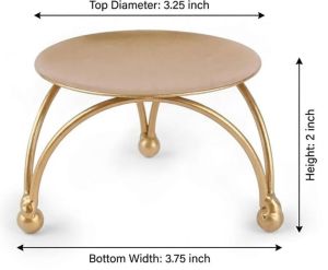 Golden Iron Pillar Candle Holder Set