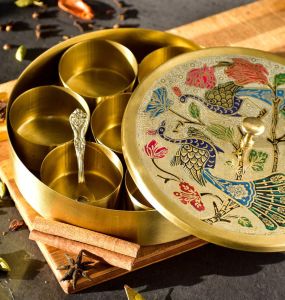 Metal Masala Spice Box