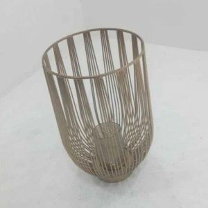 Polished Metal Wire Table Top Tealight Candle Holder