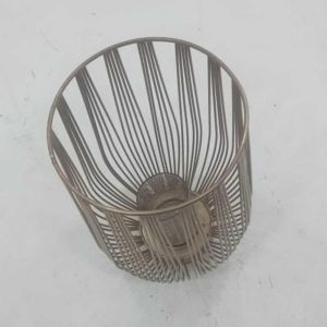 Polished Table Top Cylindrical Iron Tealight Candle Holder