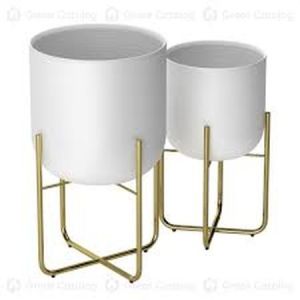 White Floor Standing Planter