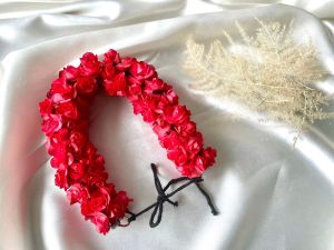 Artificial Red Rose Gajra