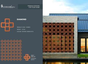 Diamond Design Terracotta Jali