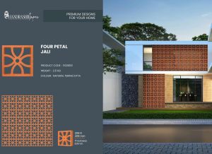 Four Petal Design Terracotta Jali