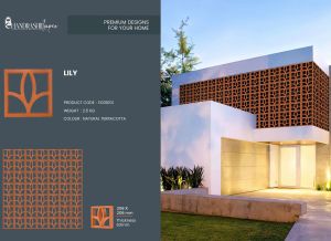 Lily Design Terracotta Jali