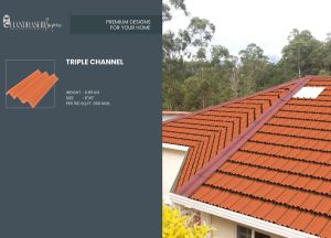 Triple Channel Terracotta Roofing Tiles