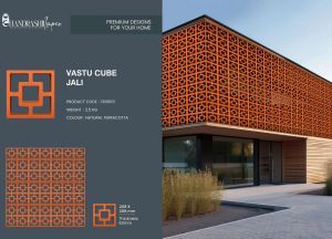 Vashu Cube Design Terracotta Jali