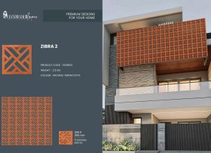 Zebra Design Terracotta Jali