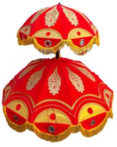 2 Tier Velvet Embroidered Wedding Umbrella