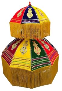 Multicolor Embroidered Decorative Umbrella