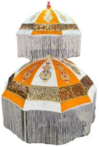 2 Tier Patch Line Wedding Umbrella