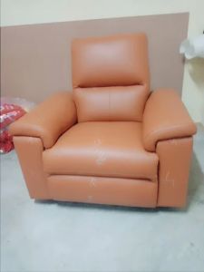 Leather Brown Motorized Recliner Chair