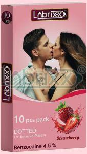 Strawberry Flavour Extra Dotted Condom