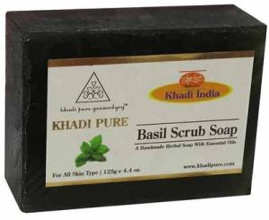 Khadi Basil Scrub Soap