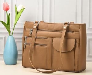 Ladies Multi-Pocket Tote Bag with Shoulder Straps