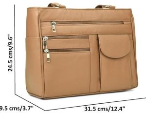Ladies Multi-Pocket Tote Bag with Shoulder Straps