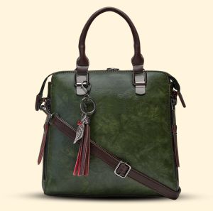 Ladies Vertical Satchel Bag with Dual Handle &AMP; Sling Strap