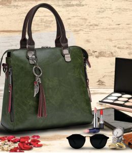 Ladies Vertical Satchel Bag with Dual Handle &AMP; Sling Strap