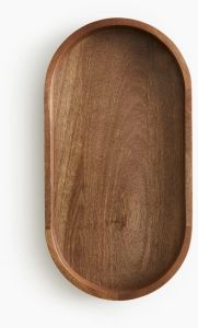 Acacia Wood Oval Shape Tray