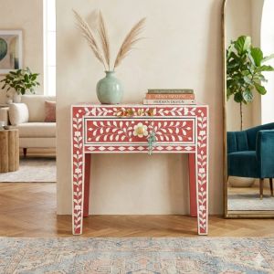 Bone Inlay Bed Side Table