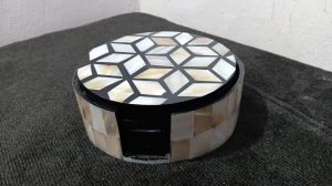 Mother of Pearl Inlay Coasters Set