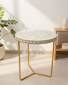 Mother of Pearl Inlay Side Table