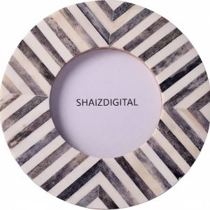 Round Bone Inlay Photo Frame