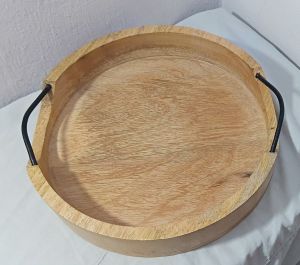 Round Mango Wood Serving Tray