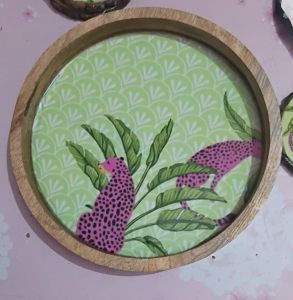 Wooden Enamel Coated Tray