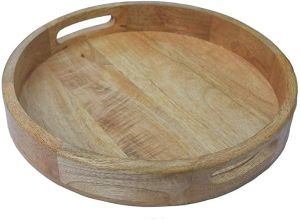 Wooden Round Serving Tray