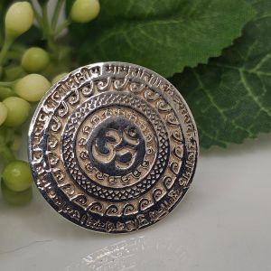92.5 Pure Silver Om Ring