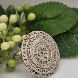 92.5 Pure Silver Om Ring