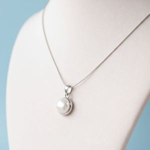 92.5 Sterling Silver Pearl Pendant