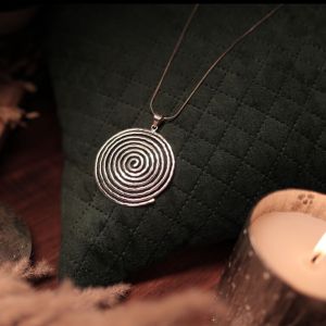 92.5 Sterling Silver Spiral Necklace