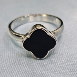 Black Plus Sterling Silver Ring