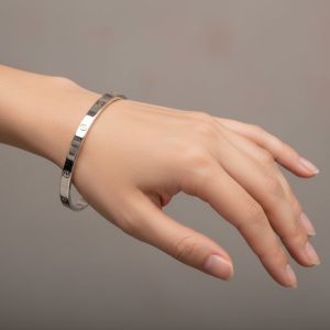 Cartier Inspired Sterling Silver Bangle