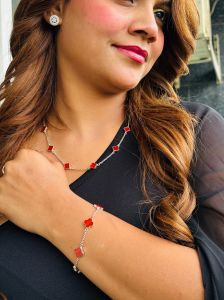Red Plus 92.5 Sterling Silver Necklace