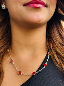 Red Plus 92.5 Sterling Silver Necklace